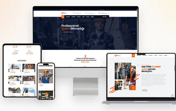 İnşaat & Mimarlık Website Yazılımı v3