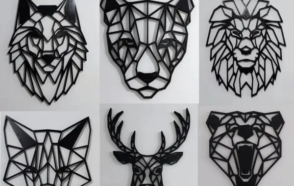 Geometrik Hayvan Figürleri Yüksek Kaliteli STL Dosyası