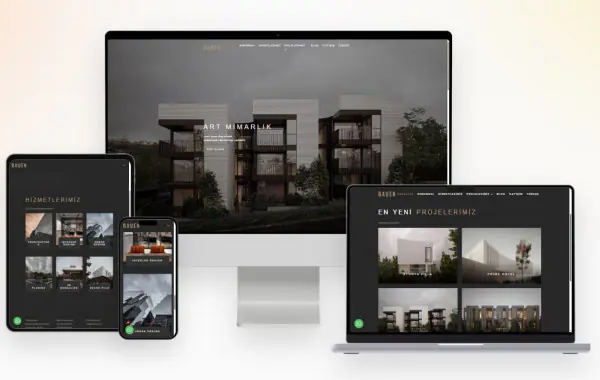 Mimarlık Websitesi Yazılımı v1 Black Edition