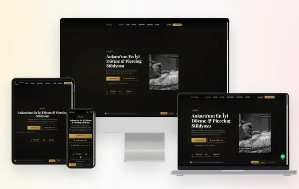 Dövme Salonu Piercing Stüdyosu Website Yazılımı