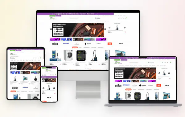 Gelişmiş E-Ticaret Yazılımı v9 Mağaza Açma Özellik