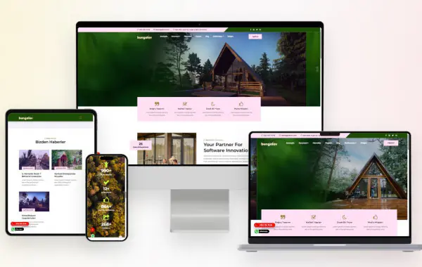 Bungalow Satış Tanıtım Website Yazılımı