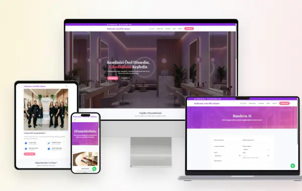 RaBeauty Güzellik Salonu Hazır Website Yazılımı